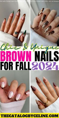 You can never go wrong with a fresh mani! 🎨✨ Find the look that speaks to you and get creative with your nails. 💕 Save this pin for your next appointment! Succulent Nail Art, Nail Designs Daisy, Brown And Black Nails, Brown Nails For Fall, Nail Art Brown, Succulent Nails, Teddy Bear Nails, Fall Nails Brown, Earthy Nails