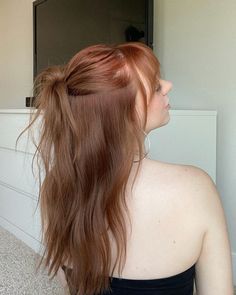 Waves with a bun Shaggy Half Up Half Down, Cute Half Yo Half Down Hairstyles, Long Hairstyles With Bangs For Wedding, Hairstyles With Bangs Half Up Half Down, Half Up Half Down Hairstyles Wolfcut, Prom Hair With Bangs Half Up, Wedding Hairstyles With Bangs Updo, Half Up Hair Bangs, Bridesmaid Hairstyles Half Up Half Down With Bangs