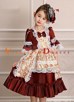 Children amp;#39;s Vintage Renaissance Christmas Ball Gown Girls Masquerade Victorian Princess Dress   Condition: Brand New  Color: amp;nbsp; Burgundy  Material: This Girls Victorian Dress is made of amp;nbsp; High Quality Satin, soft and comfortable to wear  Sleeve Length: Short Sleeve  Dresses Length:Ankle-Length  Neckline: amp;nbsp; Square Collar  Decoration: Ruffles+Bow  Style: This dress is perfect for civil war,victorian,medieval,regency,renaissance, wedding, cosplay, themed party, photogr Princess Style Christmas Fancy Dress, Princess Style Pink Dress For Christmas Fancy Dress, Christmas Fitted Gown For Dress-up, Princess Style Christmas Dress For Fancy Dress Occasion, Princess Style Christmas Dress For Fancy Dress, Princess Style Dress For Christmas Fancy Dress, Princess Style Christmas Costume Party Dress, Holiday Princess Dress For Costume Party, Holiday Princess Costume Dresses