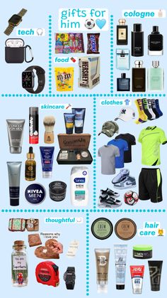 the ultimate men's gift guide for him and her - info poster with text