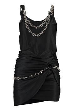 10% Elastane, 90% Viscose Dress With Chains, Paco Rabanne Dress, Black Fr, Chain Dress, Womens Black Dress, Paco Rabanne, Mini Dresses, Black Mini, Stunning Dresses