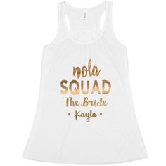 Bride's Bachelorette Mardi Gras Squad | A gal really needs is some bourbon, some beads, and her NOLA squad! Customize a super cute and comfy muscle tee for each of the ladies in her crew. Mardi Gras Wedding, Flannel Sweatshirt, Bride Bachelorette, Blank Apparel, Crop Top Sweatshirt, Bride Tribe, Muscle Tee, Themed Wedding, Muscle Tees