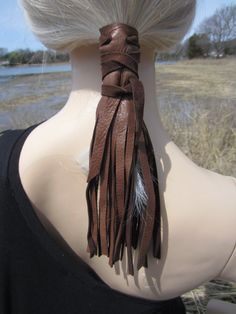 Genuine LEATHER hair wrap choice of Black or Brown Or Caramel Italian Leather Leather Fringe Wraps. 1 single or set of 2 Hair wraps EASY to Attach. Please see my other listings for other colors and items with beads and charms, and ways to wear. Also other listings for single Wrap. https://www.etsy.com/shop/Vacationhouse?section_id=10686460&ref=shopsection_leftnav_3&ga_search_query=fringe%2Bhair%2Bwrap https://www.etsy.com/shop/... Leather Hair Wrap, Wraps Easy, Fringe Hair, Romantic Clothing, Ponytail Wrap, Barefoot Blonde, Boho Hair, Best Wedding Hairstyles, Bohemian Hairstyles