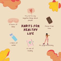 Living a healthy life is all about building consistent habits that nourish your body and mind. Eating nutrient-rich foods, staying hydrated, exercising regularly, and getting enough sleep are key to maintaining good health. Managing stress through mindfulness, deep breathing, and positive thinking helps improve mental well-being. Prioritizing self-care, limiting processed foods, and staying socially connected also play a crucial role in overall wellness. By making these habits part of your daily routine, you can enjoy a more energetic, balanced, and fulfilling life. Start today for a healthier tomorrow!

#HealthyLiving #WellnessTips #SelfCareMatters #MindfulHabits #StayHealthy Water Journal, Best Habits, Deep Breathing, Enough Sleep, Staying Hydrated, Power To The People, Nourish Your Body
