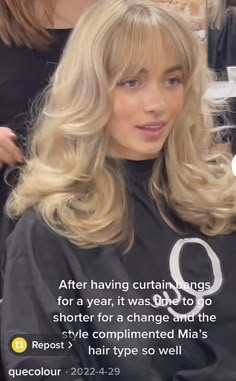 Blonde Volume Haircut, Straight Fringe Hairstyles, 1970s Curtain Bangs, 1960s Bump Hair, 70s Hairstyles Bangs, Blonde Layered Bangs, 50s Blonde Hair, Big Curls With Bangs