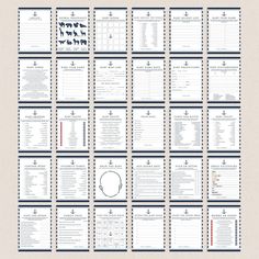 the printable calendar is shown with numbers and times on each page, which are numbered in