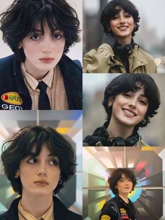 Short Hair Tomboy, 얼굴 드로잉, Really Short Hair, Hair Inspiration Short, Shot Hair Styles, Hair Reference, Cut My Hair, Curly Hair Cuts