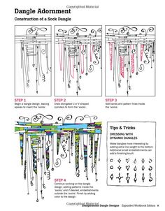 the instructions for how to make an umbrella chandelier with fringes and tassels