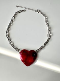 Red Glass Heart Necklace, Punk Necklace, Y2k Necklace, Red Heart Choker ❤NOTE❤ As different computers display colors differently, the color of the actual item may vary slightly from the above images. If you have any questions or concerns, please don't hesitate to contact us. Red Glass Heart Necklace, Red Heart Choker, Thanksgiving Fit, Glass Heart Necklace, Necklace Y2k, Punk Necklace, Y2k Necklace, Heart Choker, Necklace Red