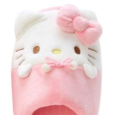 Keep your feet warm and cozy with these adorable house slippers featuring your favorite Sanrio character's face! With a soft interior and embroidered details, lounging around feels so much more fun! ♡ Poly-blend, non-slip bottom ♡ Embroidered details ♡ Approx. 9” (one size) Hello Kitty Slippers, Hello Kitty Design, Fun Slippers, Pride Shoes, Vintage Ootd, Retro Pants, Hello Kitty Characters, Shanghai Disney Resort, Plush Slippers