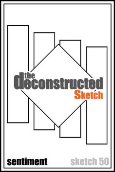 the book cover for the deconstected sketch, with an orange and black design