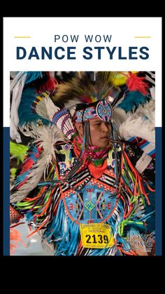 the cover of pow wow dance styles, featuring an image of a native american dancer