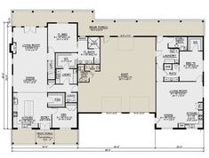 the first floor plan for a home with three bedroom and two bathrooms, including an office area