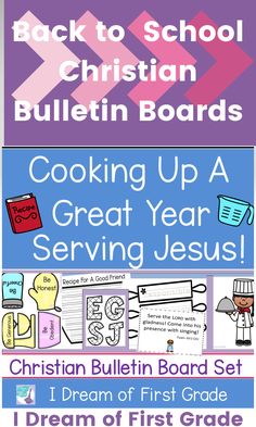 the back to school bulletin board is shown with text and pictures for each student's class