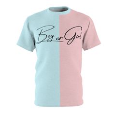 Thick microfiber knit fabric of this high quality unisex shirt wicks perspiration rapidly away from the skin, drawing it to the surface where it quickly evaporates. 100% Polyester , Regular fit, Tagless , Runs true to size. There is Not A Seam down the Middle. Additional Gender Reveal and Baby Shower items: https://www.etsy.com/shop/InnovativeGiftShop?section_id=36730265 Party Games https://www.etsy.com/shop/InnovativeImageShop?section_id=36448702 Family Matching Blue Pre-shrunk Shirt, Pink Pre-shrunk T-shirt For Gender Reveal, Cute Cotton Shirt For Gender Reveal, Unisex Pink Letter Print T-shirt, Casual Pink Shirt For Birthday, Family Matching Cotton Shirt For Gender Reveal, Pink Family Matching T-shirt With Letter Print, Pink Letter Print T-shirt For Gender Reveal, Family Matching Pink T-shirt With Letter Print