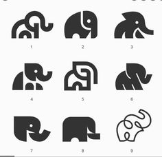 an elephant logo is shown in black and white, with the letter e on it's left side