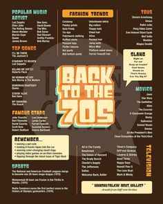 the back to the 70's flyer is shown with information about its history and features