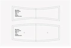 the front and back sides of a sewing pattern, with two different sections for each section