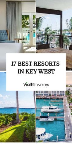 Bright and airy resort room with ocean view in Key West and text overlay listing "17 BEST RESORTS IN KEY WEST" from Via Travelers. Where To Stay In Key West Florida, Florida Beach Resorts, Secrets Resorts, Couples Vacation, Florida Girl, Best Resorts, Short Trip