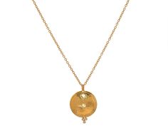 GURHAN, GURHAN Amulet Gold Pendant Necklace,  with Diamond Gold Medallion Necklace With Polished Round Pendant, Yellow Gold Coin Necklace With Round Pendant, Fine Jewelry, Yellow Gold Round Pendant Coin Necklace Fine Jewelry, Luxury Gold Medallion Pendant Necklace, Yellow Gold Round Pendant Coin Necklace, Yellow Gold Coin Necklace With Round Pendant, Hallmarked Yellow Gold Pendant Medallion Necklace, Luxury Gold Plated Engraved Necklace, Hallmarked Yellow Gold Medallion Pendant Necklace