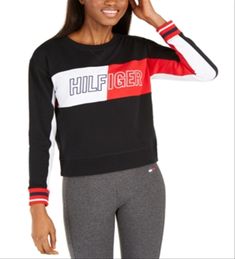 fitness|workout|activewear|size; s Tommy Sweater, Tommy Hilfiger Long Sleeve, Black Fitness, Blue Knit Sweater, Long Sleeve Knitted Cardigan, Tommy Hilfiger Sweater, Vintage Tommy Hilfiger, Sweatshirt Women, Slim Leg Pants