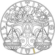 a coloring page with an image of a ship and flowers in the center, on a white background