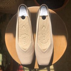 Vivaia Flats, Size 41, Color Almond (Tan/Beige), Comfortable, Slip-On, Chic! Never Worn. Still In Original Packaging. Fitted Beige Flats For Spring, Fitted Slip-on Flats For Summer, Vivaia Flats, Leather Mary Jane Flats, Gold Loafers, Jelly Flats, Driving Loafers, Brown Flats, Platform Loafers