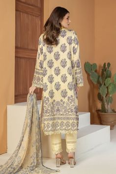 Khaadi BLA240331 L-Yellow Eid Collection 2024 Original brand suit fabric and photography lite diffrance in actual print. Cream Lawn Suit With Digital Print For Spring, Yellow Long Sleeve Sets With Printed Motifs, Beige Long Sleeve Sets With Digital Print, Beige Summer Sets With Printed Motifs, Unstitched Yellow Cotton Lawn Suit, Yellow Cotton Lawn Suit With Printed Motifs, Beige Lawn Suit With Digital Print And Long Sleeves, Yellow Lawn Suit With Printed Motifs For Summer, Spring Cream Lawn Suit With Printed Motifs