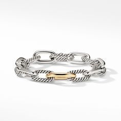 DY Madison® Chain Bracelet in Sterling Silver with 18K Yellow Gold David Yurman Clasp Bracelet, David Yurman Bracelet 4mm, Lagos Jewelry, David Yurman Bracelet, Small Bracelets, Women's Bracelets, Bracelet Chain, Yellow Gold Bracelet, Pearl Chain