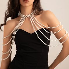 Bead Body Chain, Pearl Clothes, Skirt Jewelry, Pearl Body Chain, Elegant Shawl, Eyebrow Ring, Pearl Accessories, Body Chains, Wedding Accessories Jewelry