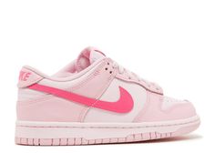 The Triple Pink Nike Dunk is a vibrant and eye-catching iteration of the classic Nike Dunk silhouette, designed to make a bold statement on and off the court. Its upper features a seamless blend of three distinct shades of pink, ranging from a soft pastel to a deep, vivid hue, creating a dynamic and playful aesthetic. The iconic Nike Swoosh is prominently displayed on the sides in a contrasting color, adding a touch of sporty contrast and brand recognition. Built for both style and performance, Nike Dunk Low Triple Pink, Nike Socks Outfit, Summer Collection Men, Playful Aesthetic, Jordan 4’s, Jordan Yeezy, Brand Recognition, Flight Club, Jordan 10