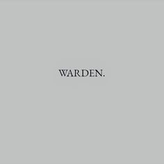 the word wardn on a gray background