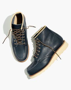 Red Wing® 6-Inch Moc Lace-Up Boots Work Boots Men, Red Wing, Red Wings, Dr. Martens Boots, Timberland Boots, Work Boots, Lace Up Boots, Moccasins