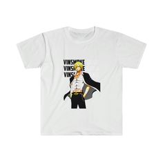 , such as One Piece, Naruto, and Bleach. This Black Leg Sanji Unisex Softstyle T-Shirt is perfect for any fan of the popular Anime series, One Piece. The graphics on this shirt are based on the character Sanji, and are sure to make you look stylish and cool. The unisex soft-style t-shirt puts a new spin on casual comfort. Made from very soft materials, this tee is 100% cotton for solid colors. Heather colors and sports grey include polyester. The shoulders have twill tape for improved durability Black Leg Sanji, Yellow Hat, Popular Anime, Black Legs, Look Stylish, Military Green, Soft Style, Perfect Shirt, Twill Tape