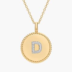 Wear your favorite initial with this pave diamond pendant. Choose your own initial or opt for the letter that represents your family or your special someone. Handcrafted in 14k gold, this necklace is also an on-trend gift. D Initial, Pearl Bracelet Gold, Pearl Jewelry Gift, Platinum Rose Gold, Gold Rings Fashion, Special Someone, Initial Pendant Necklace, Gold Pearl Necklace, Ladies Diamond Rings