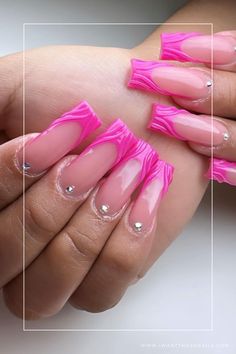 pink french tip nails acrylic Different Shades Of Pink, French Tip Acrylic Nails, Chic Pink, Perfect Pink, Feminine Look