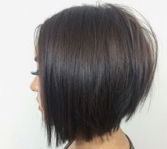 Hairstyle With Bangs, Aline Bob, Hair Cuts 2017, Line Bob Haircut, Inverted Bob Hairstyles, Brunette Bob, Stacked Bob Haircut, Bob Haircut For Fine Hair, Layered Bob Hairstyles