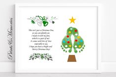 a christmas card with an image of a tree