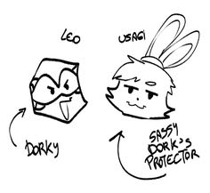 some kind of cartoon character that is drawn in black and white with the words leo, daisy