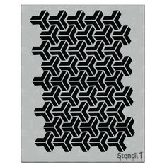 a black and white pattern on a gray background