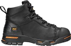 No worksite matches up to the Timberland ® PRO ® Endurance PR Waterproof 6'' steel toe work boot. With premium waterproof leather and membrane, you stay dry in any weather. This rugged boot boasts unmatched safety with a steel safety toe shaped on a TiTAN ® last and Steel-Flex ® puncture-resistant plate that guards the underfoot. Maximum traction is delivered with an outsole that is slip-, heat-, oil- and abrasion-resistant. FEATURES: Premium waterproof leather with waterproof membrane keeps fee Timberland Waterproof, Timberland Pro, Rugged Boots, Steel Toe Boots, Steel Toe Work Boots, Mens Fashion Rugged, Hipster Mens Fashion, Work Boots Men, Timberland Mens