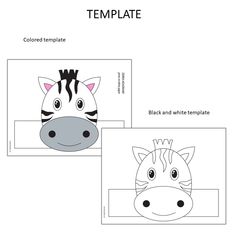 an animal mask is shown with the words template and black and white printable on it