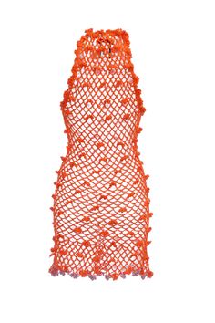 Malva Orange Handmade Crochet Dress has open back and round neckline. Mean to be layered or not. . Product Details Composition: cotton & viscose  Dry cleaning only Model is wearing size S Crochet Orange, Orange Crochet, Handmade Knitwear, Mean To Be, Crochet Maxi Dress, Crochet Maxi, Cotton Viscose, Handmade Knitting, Independent Designers Fashion