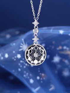 This beautiful necklace is a special and unique piece of jewel for you your best friends and a perfect gift for any occasion The double layered pendant is made of solid 925 sterling silver plated 18k gold. The necklace comes in the shape a round charm with a moon phases and the stars made of bright and shiny clear swarovski inspired by the Night Court. The sandstone is a shiny dark stone with a bright clear dust inside that seems to see a starry sky. Also available in silver color, you can choose you favorite color from the dropdown menu. Product details: Material: 925 Sterling Silver Colour: Silver or 18k Gold Size: 10mm * 10mm Chain lenght: 45+5cm adjustable From A Court of Thorns and Roses by Sarah J. Maas, ©2015. Created with permission of Writers House LLC acting as agent for the auth Night Court Jewelry, The Night Court, Roses Book, Court Of Thorns And Roses, Night Court, Book Gift, Beautiful Necklace, Starry Sky, Moon Phases