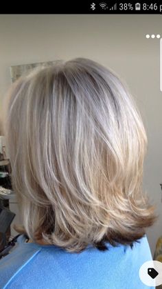 Greyish Blonde Hair, Mid Hair, Gray Hairstyles, Feathered Hair, Easy Care Hairstyles, Haircut And Color, Feathered Hairstyles, Layered Haircuts, Hair Cut