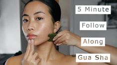 Quick Gua Sha Massage - Follow Along Tutorial - YouTube Face Massage Techniques, Facial Routine Skincare, Facial Massage Routine, Face Fat, Face Yoga Facial Exercises, Facial Routines, Gua Sha Massage, Gua Sha Facial, Face Exercises