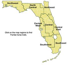 a map with the location of central west, florida and other areas highlighted in yellow