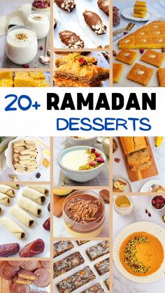 If you are looking for Ramadan desserts ideas, you have come to the right place. Here, I gathered over 20 of the best dessert recipes for iftar.
The best way to End you’re Iftar is with these delicious Ramadan Desserts. Some of these recipes work well for sohour too. 
In this collection of Iftar sweets and treats, you’ll mostly find traditional Arabic sweets, and a few modern desserts. From baklava and namoura, to knafeh and puddings, there will definitely be an option for everyone! Halal Desserts, Recipes For Iftar, Eid Dessert Recipes, Modern Desserts, Easy Iftar Recipes, Iftar Ideas, Ramadan Special Recipes, Ramadan Recipes Iftar, Ramadan Sweets