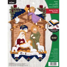 the christmas nativity scene is shown in this package