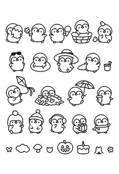 an image of cartoon faces drawn in black and white